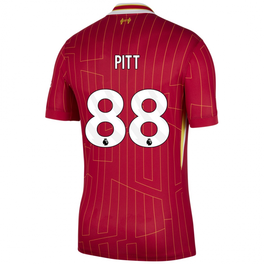 Herren Lucas Pitt #88 Rot Gelb Weiß Heimtrikot Trikot 2024/25 T-Shirt Schweiz