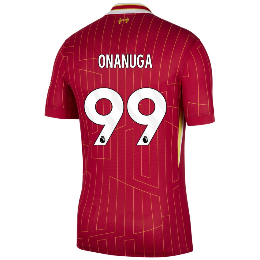 Herren Fola Onanuga #99 Rot Gelb Weiß Heimtrikot Trikot 2024/25 T-Shirt Schweiz