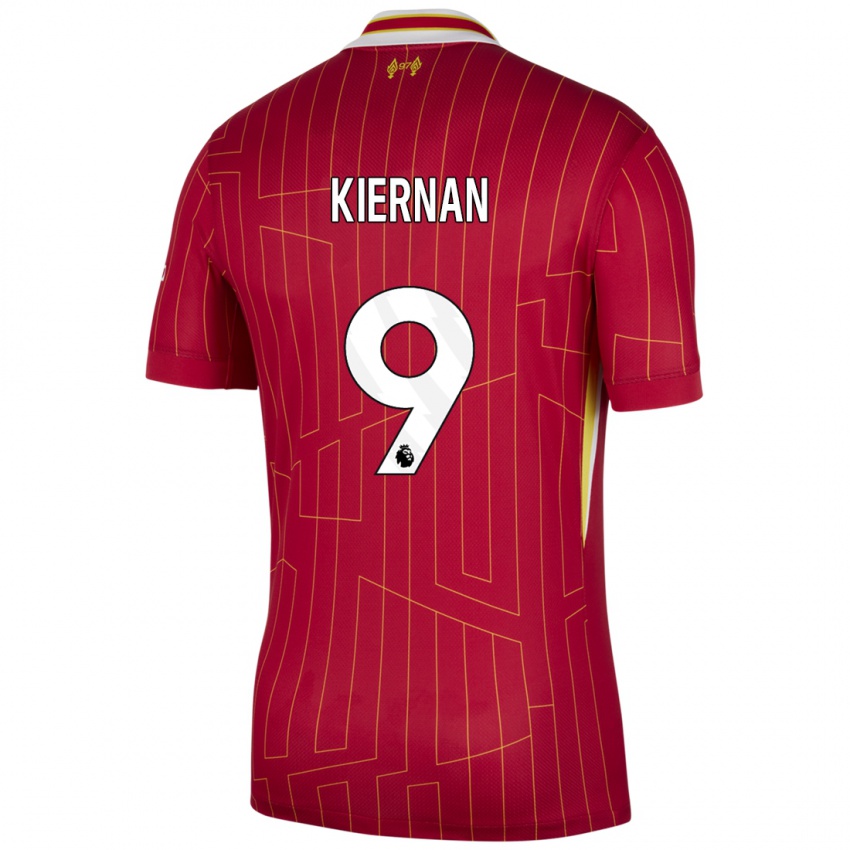 Herren Leanne Kiernan #9 Rot Gelb Weiß Heimtrikot Trikot 2024/25 T-Shirt Schweiz