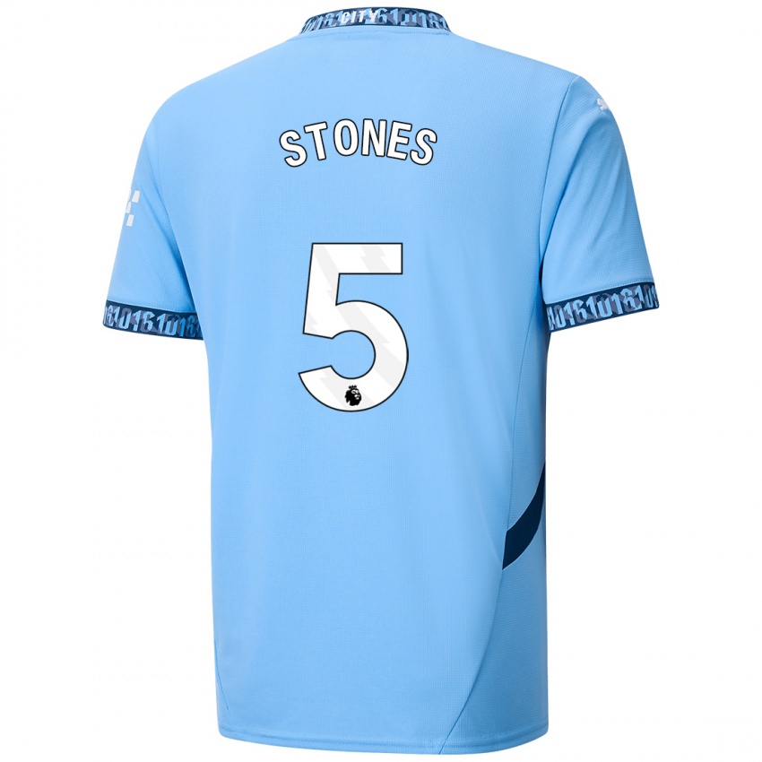 Homme Maillot John Stones #5 Bleu Marine Tenues Domicile 2024/25 T-Shirt Suisse