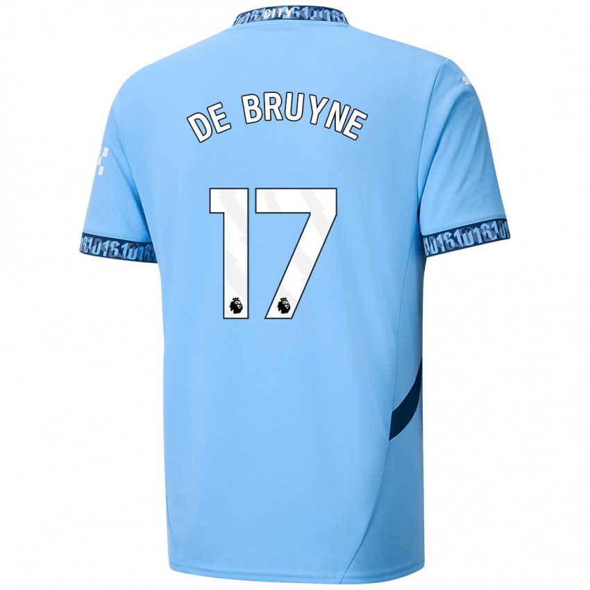 Homme Maillot Kevin De Bruyne #17 Bleu Marine Tenues Domicile 2024/25 T-Shirt Suisse