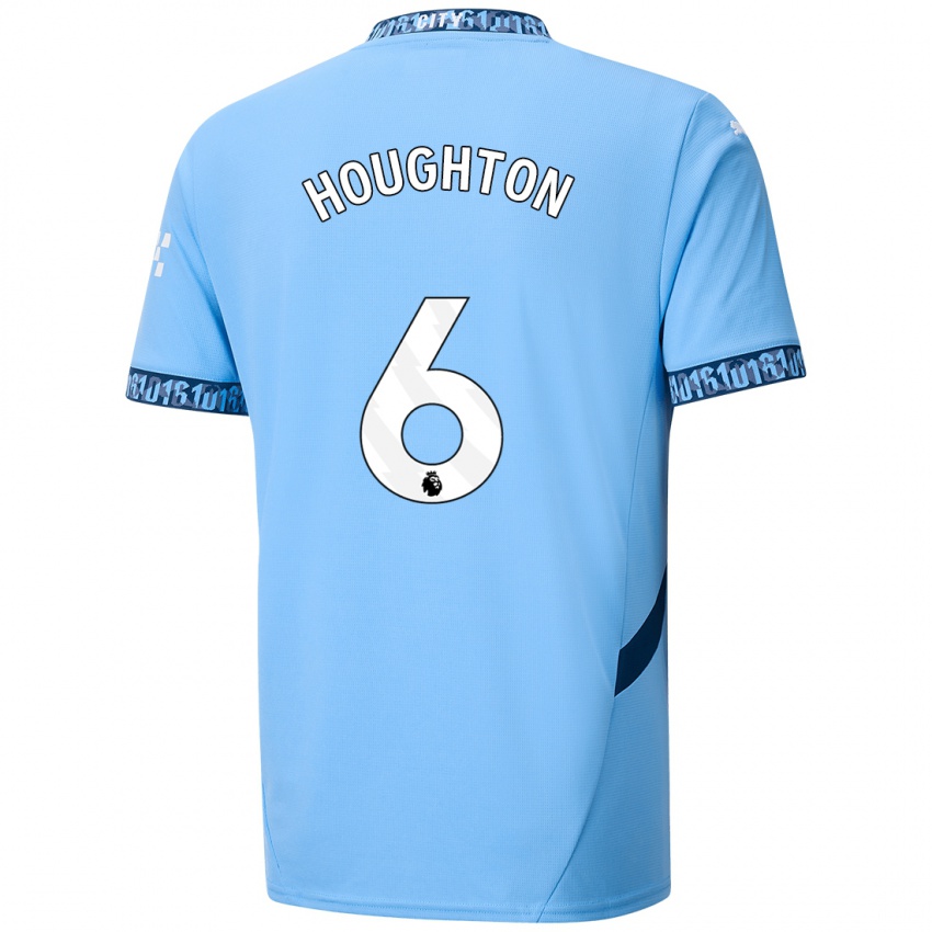 Homme Maillot Steph Houghton #6 Bleu Marine Tenues Domicile 2024/25 T-Shirt Suisse