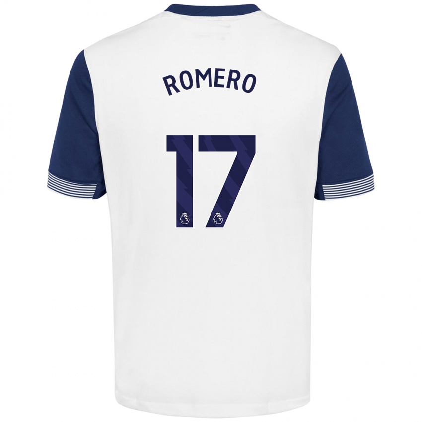 Herren Cristian Romero #17 Weiß Blau Heimtrikot Trikot 2024/25 T-Shirt Schweiz