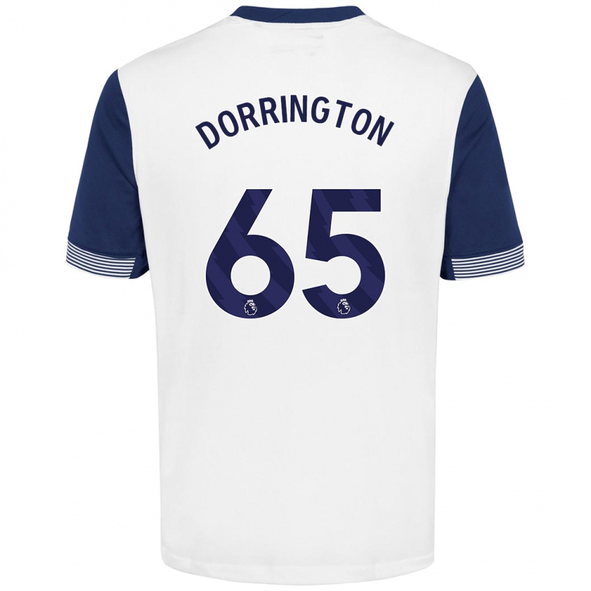 Herren Alfie Dorrington #65 Weiß Blau Heimtrikot Trikot 2024/25 T-Shirt Schweiz