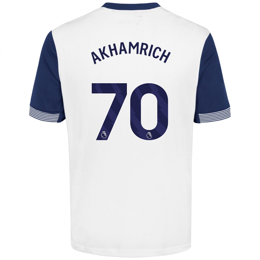 Herren Yusuf Akhamrich #70 Weiß Blau Heimtrikot Trikot 2024/25 T-Shirt Schweiz