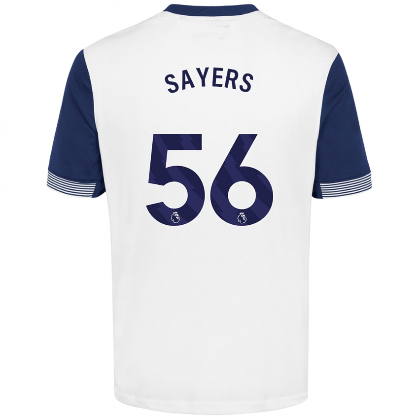 Herren Charlie Sayers #56 Weiß Blau Heimtrikot Trikot 2024/25 T-Shirt Schweiz