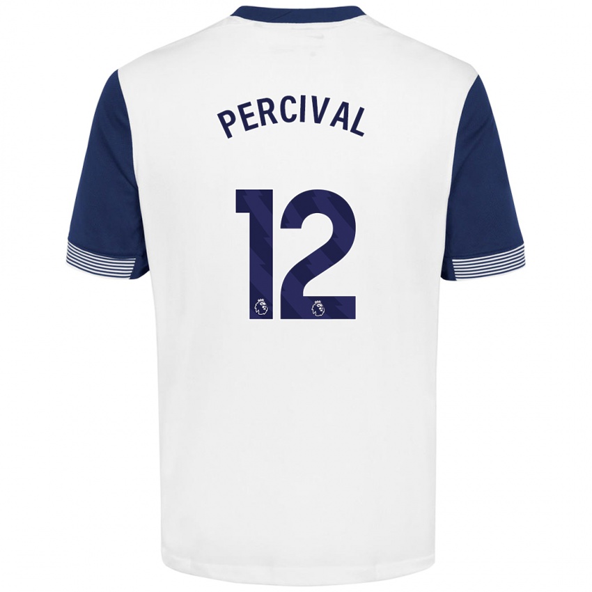 Herren Ria Percival #12 Weiß Blau Heimtrikot Trikot 2024/25 T-Shirt Schweiz