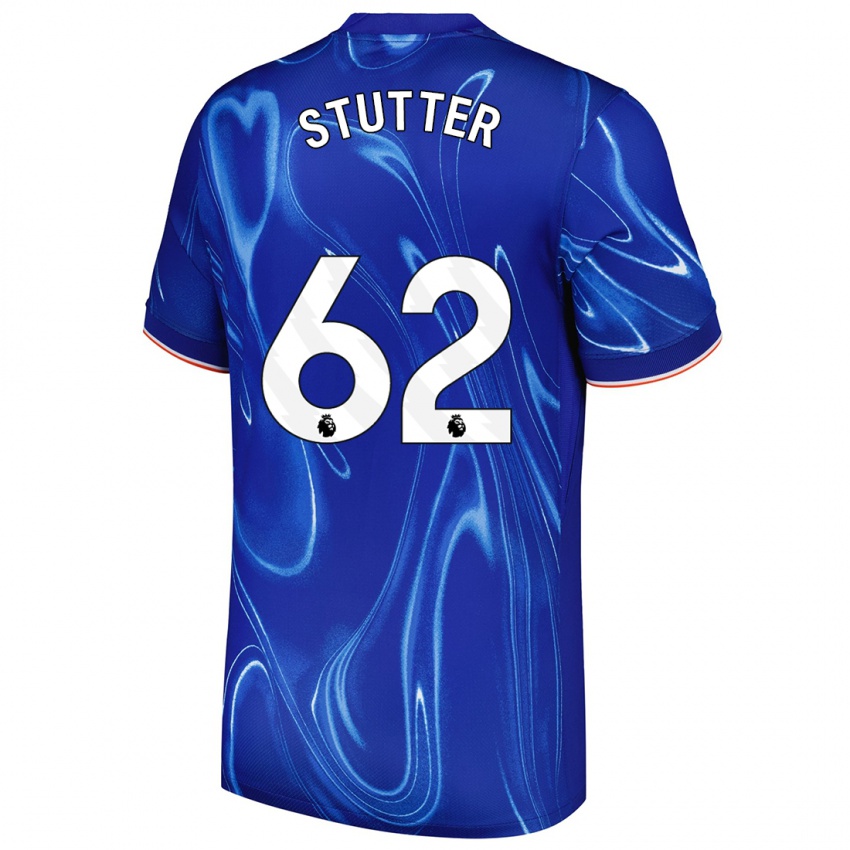 Herren Ronnie Stutter #62 Blau Weiß Heimtrikot Trikot 2024/25 T-Shirt Schweiz