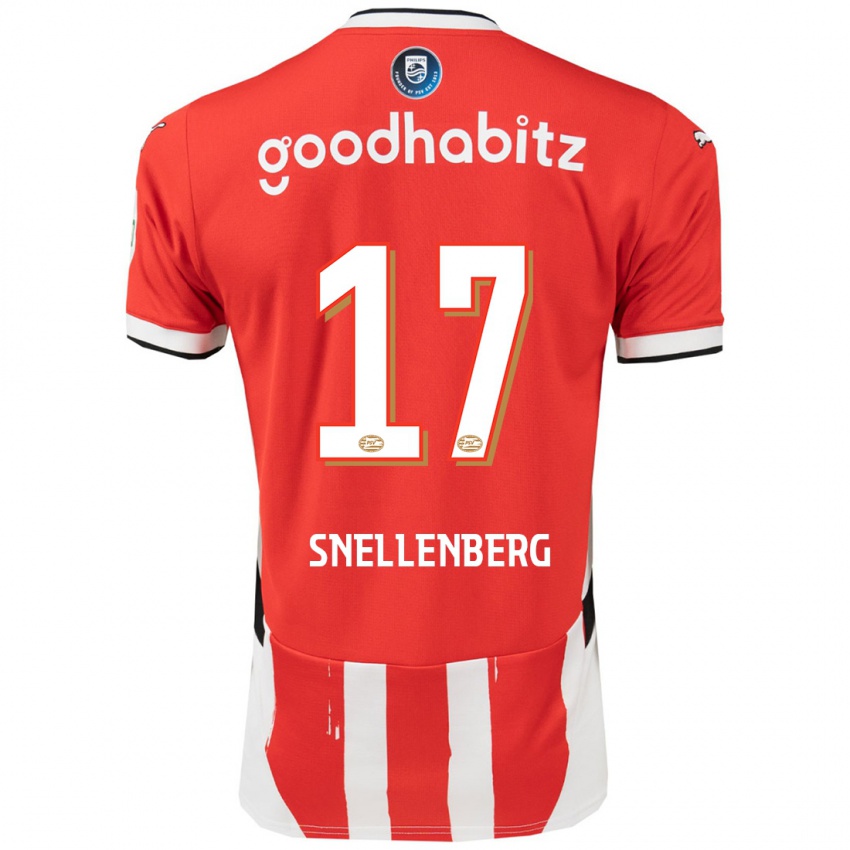 Herren Maxime Snellenberg #17 Rot Weiß Heimtrikot Trikot 2024/25 T-Shirt Schweiz