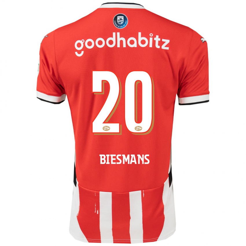 Herren Julie Biesmans #20 Rot Weiß Heimtrikot Trikot 2024/25 T-Shirt Schweiz