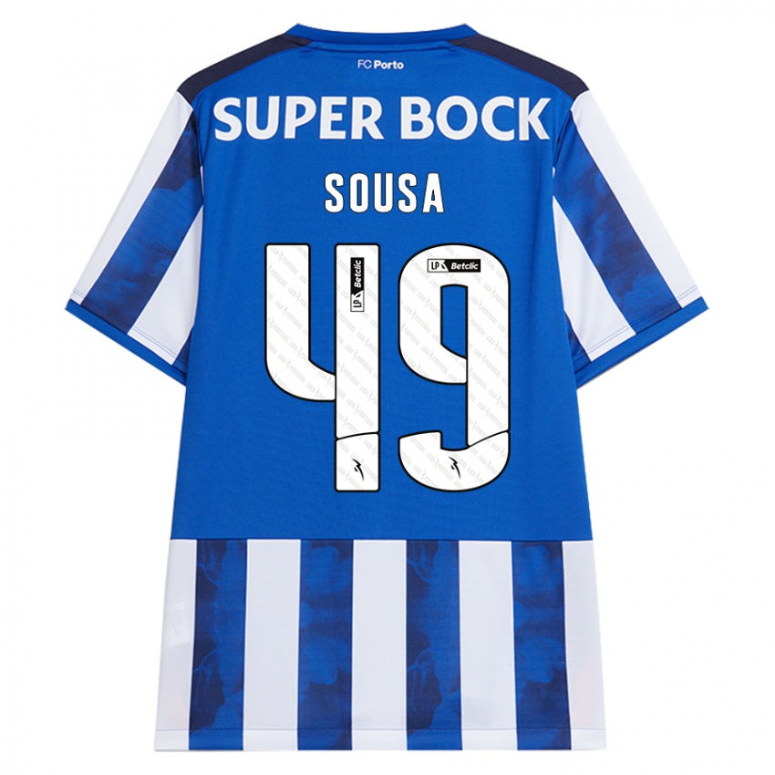 Herren Gonçalo Sousa #49 Blau Weiß Heimtrikot Trikot 2024/25 T-Shirt Schweiz