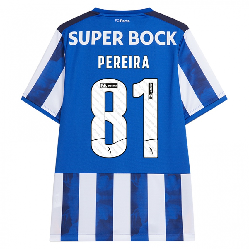 Herren Martim Pereira #81 Blau Weiß Heimtrikot Trikot 2024/25 T-Shirt Schweiz