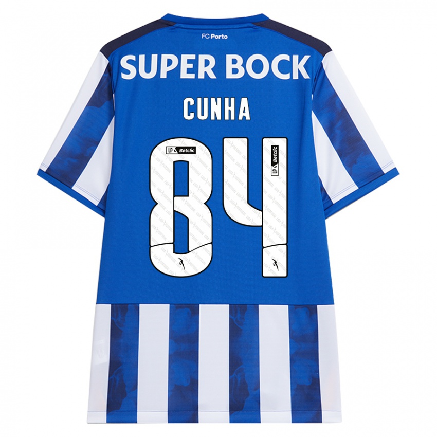 Herren Martim Cunha #84 Blau Weiß Heimtrikot Trikot 2024/25 T-Shirt Schweiz