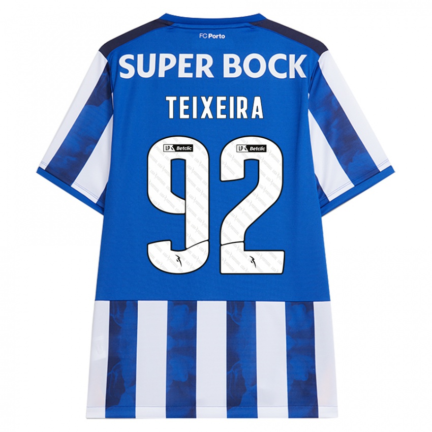 Herren João Teixeira #92 Blau Weiß Heimtrikot Trikot 2024/25 T-Shirt Schweiz