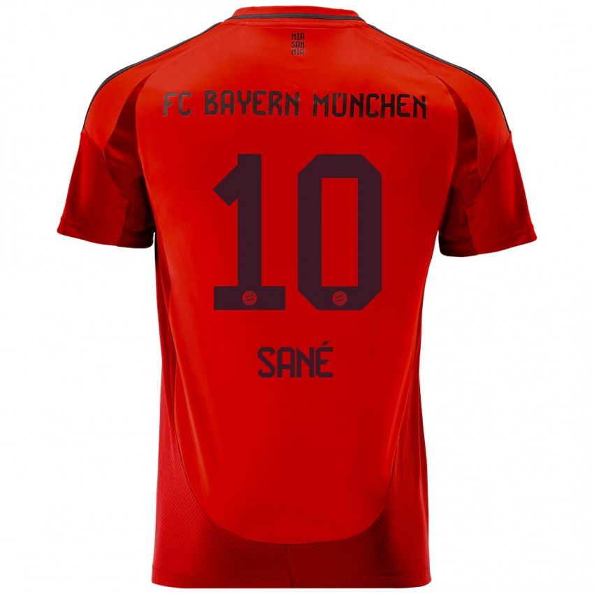 Homme Maillot Leroy Sané #10 Rouge Tenues Domicile 2024/25 T-Shirt Suisse