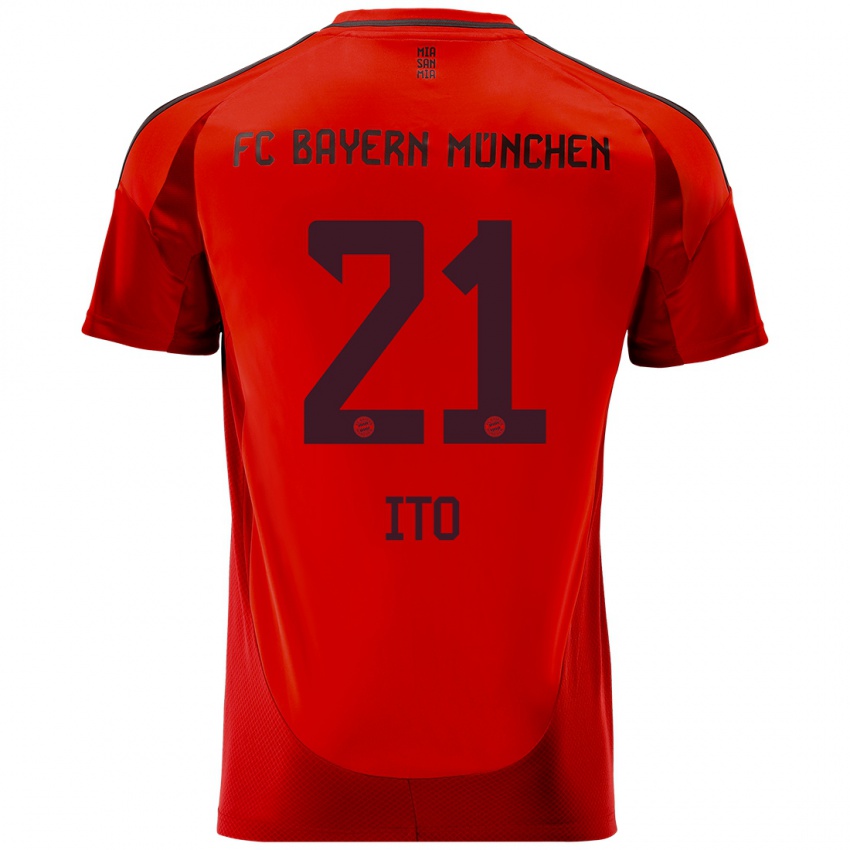 Homme Maillot Hiroki Ito #21 Rouge Tenues Domicile 2024/25 T-Shirt Suisse