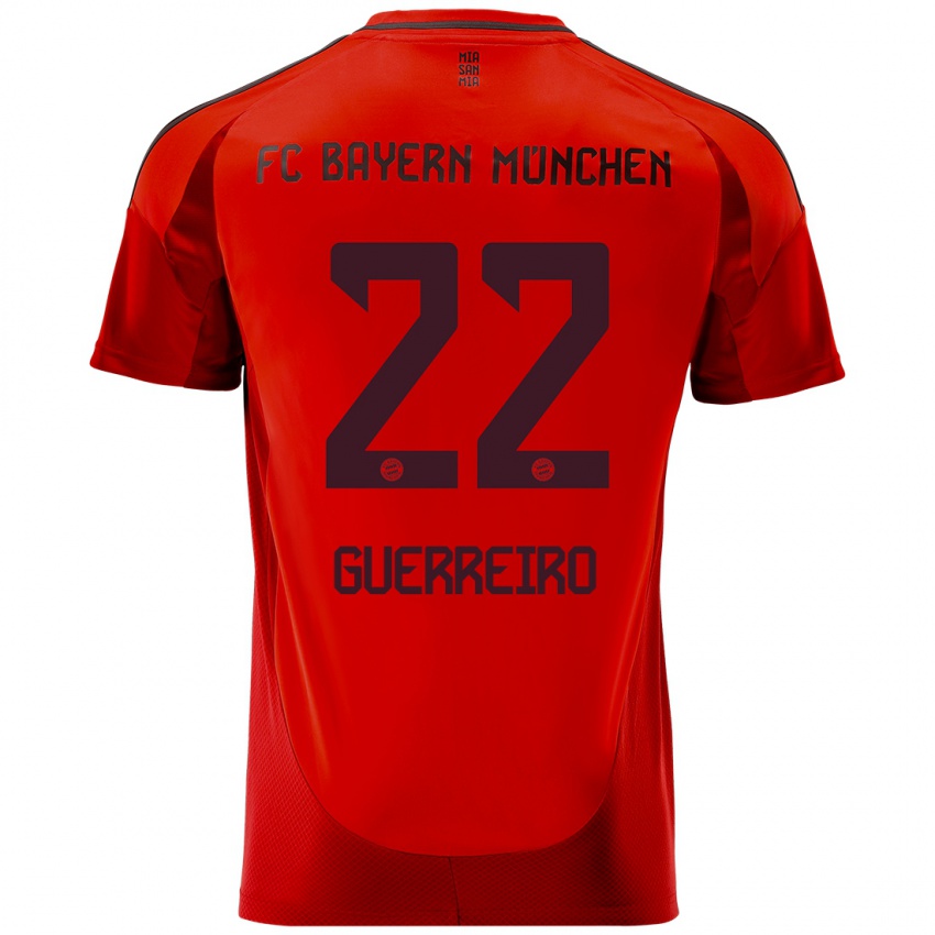 Homme Maillot Raphael Guerreiro #22 Rouge Tenues Domicile 2024/25 T-Shirt Suisse