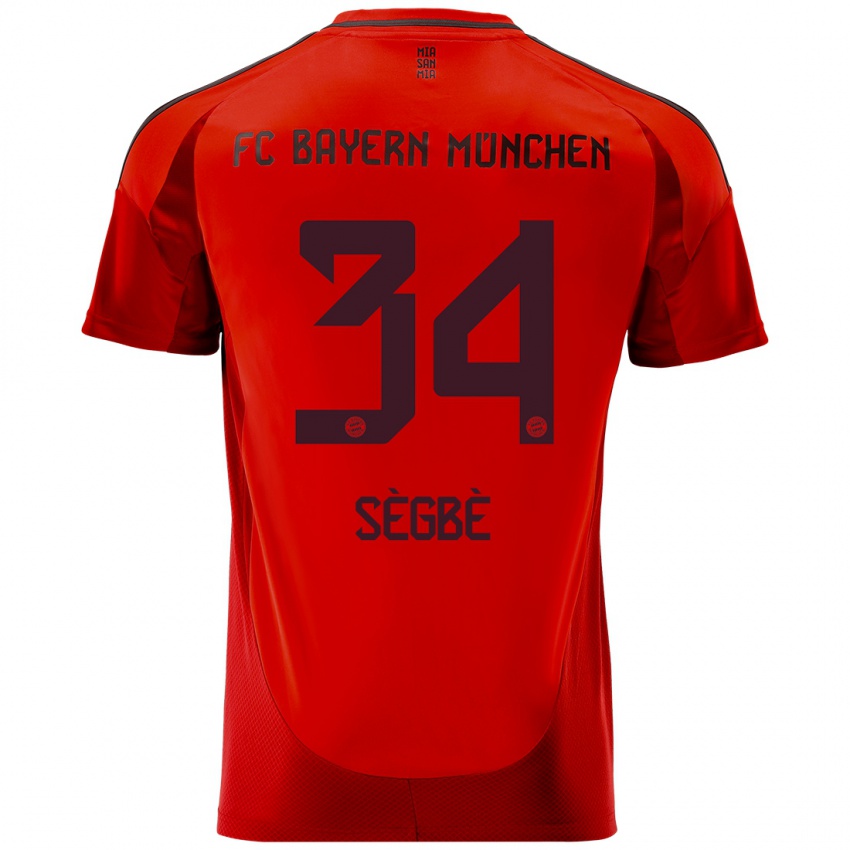 Homme Maillot Désiré Sègbè #34 Rouge Tenues Domicile 2024/25 T-Shirt Suisse