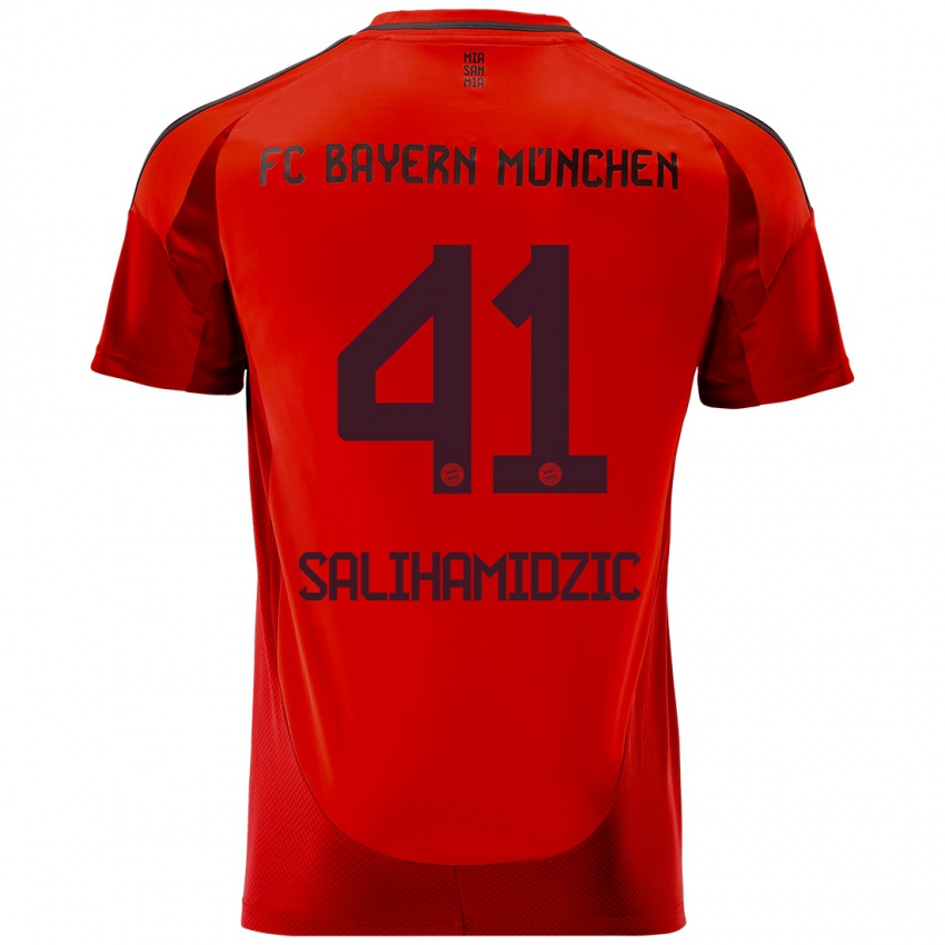 Homme Maillot Nick Salihamidzic #41 Rouge Tenues Domicile 2024/25 T-Shirt Suisse