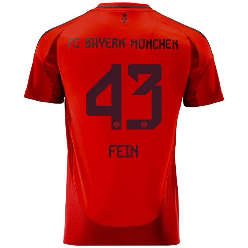 Homme Maillot Adrian Fein #43 Rouge Tenues Domicile 2024/25 T-Shirt Suisse