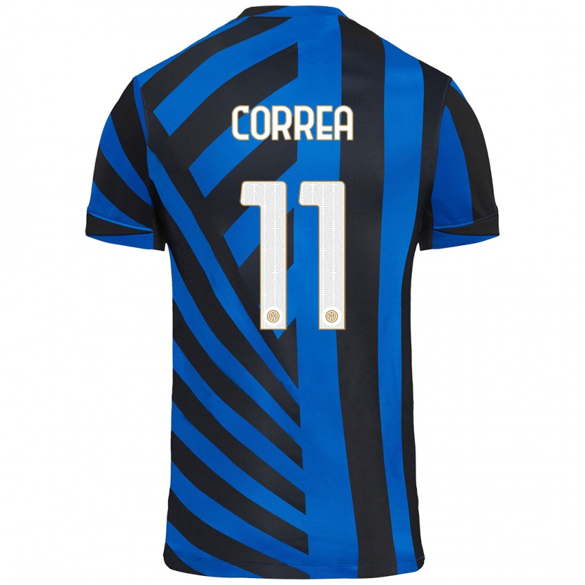 Homme Maillot Joaquin Correa #11 Bleu Noir Tenues Domicile 2024/25 T-Shirt Suisse