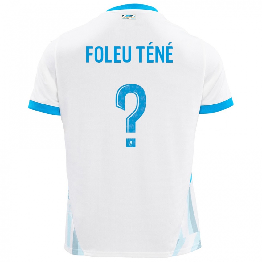 Homme Maillot Krys Foleu Téné #0 Blanc Bleu Ciel Tenues Domicile 2024/25 T-Shirt Suisse