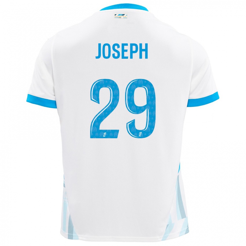 Homme Maillot Darlina Joseph #29 Blanc Bleu Ciel Tenues Domicile 2024/25 T-Shirt Suisse