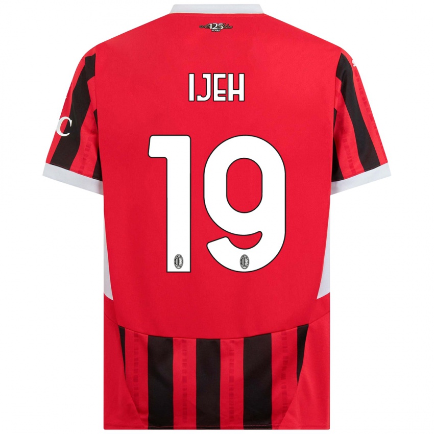 Herren Evelyn Ijeh #19 Rot Schwarz Heimtrikot Trikot 2024/25 T-Shirt Schweiz