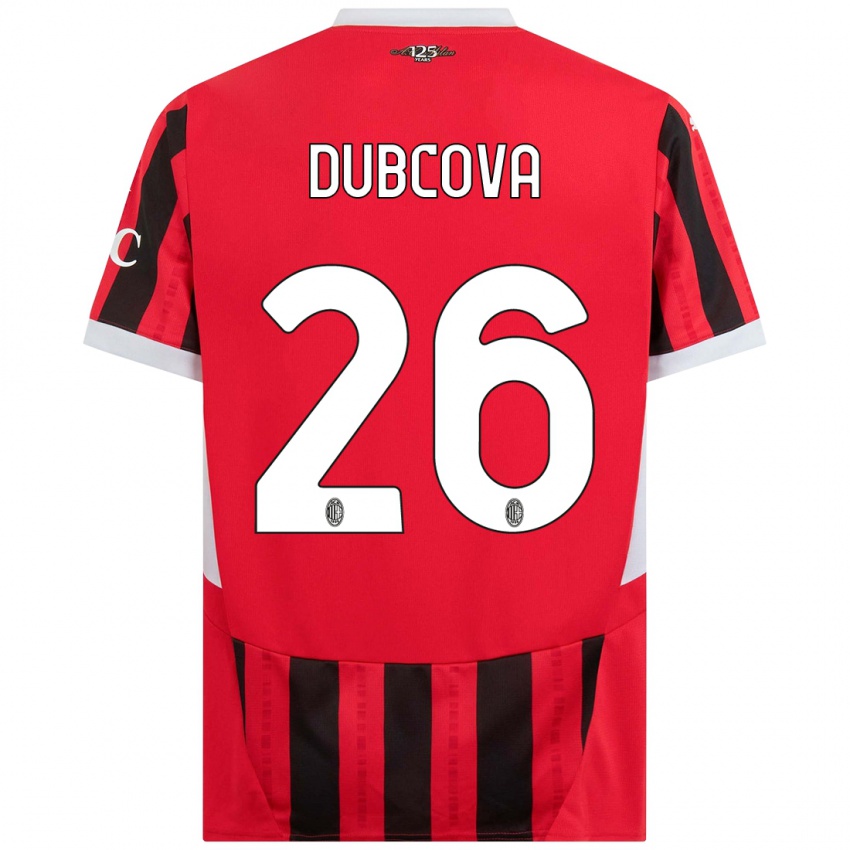 Herren Michaela Dubcova #26 Rot Schwarz Heimtrikot Trikot 2024/25 T-Shirt Schweiz