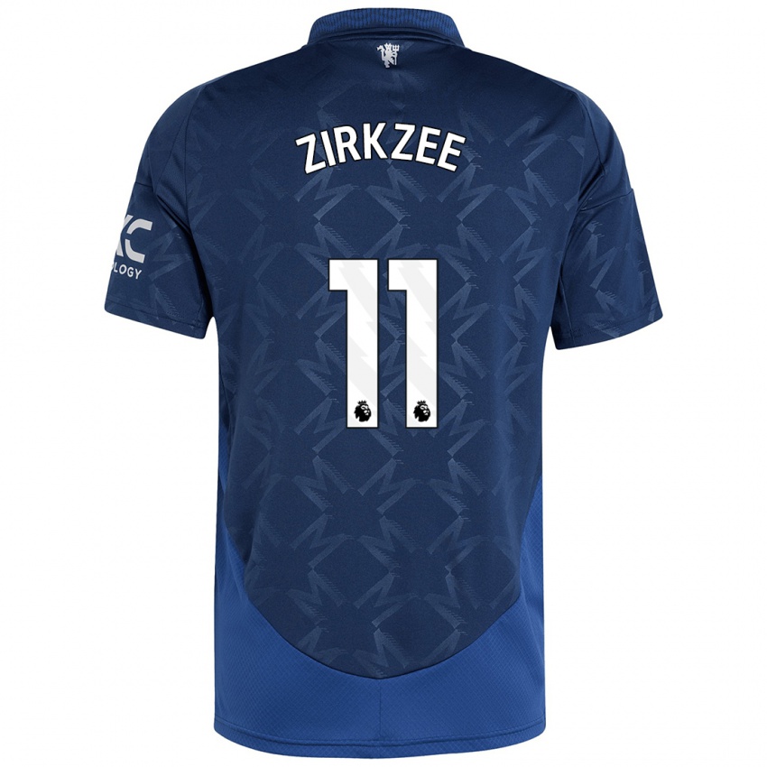 Herren Joshua Zirkzee #11 Indigo Auswärtstrikot Trikot 2024/25 T-Shirt Schweiz