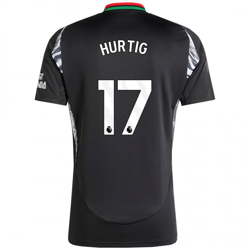 Herren Lina Hurtig #17 Schwarz Auswärtstrikot Trikot 2024/25 T-Shirt Schweiz