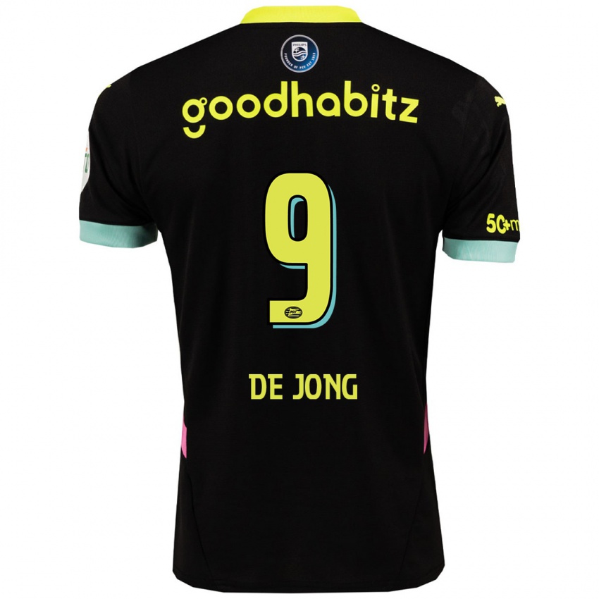 Homme Maillot Luuk De Jong #9 Noir Jaune Tenues Extérieur 2024/25 T-Shirt Suisse