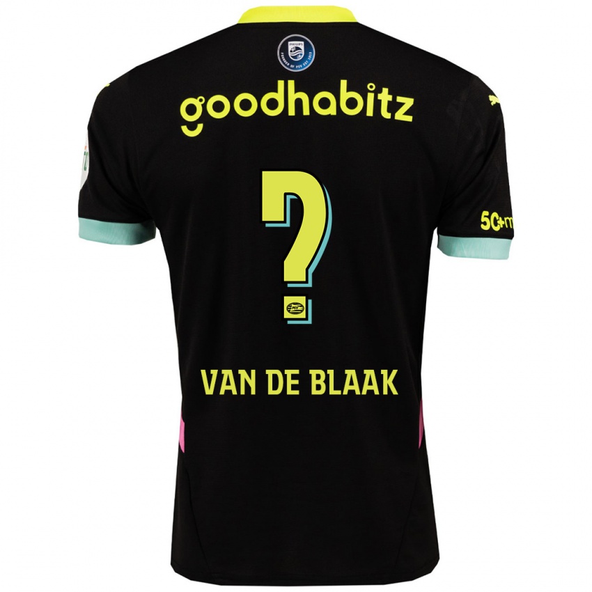 Homme Maillot Emmanuel Van De Blaak #0 Noir Jaune Tenues Extérieur 2024/25 T-Shirt Suisse