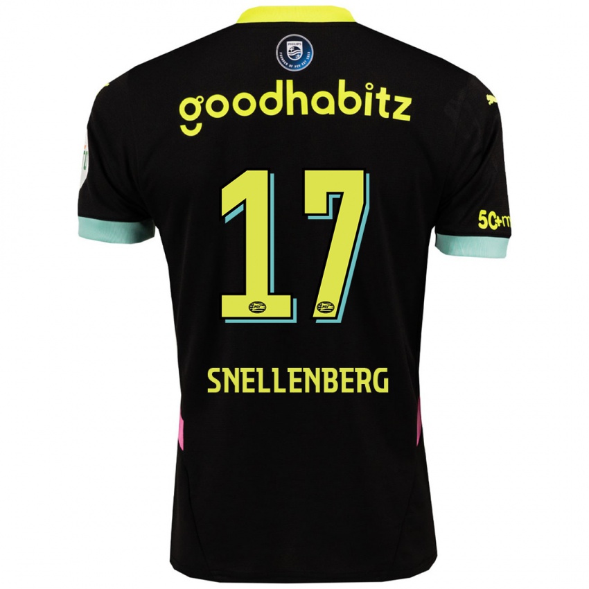 Homme Maillot Maxime Snellenberg #17 Noir Jaune Tenues Extérieur 2024/25 T-Shirt Suisse