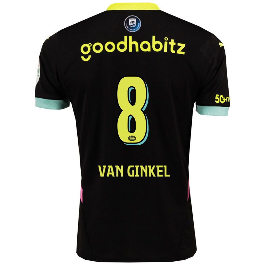 Homme Maillot Marco Van Ginkel #8 Noir Jaune Tenues Extérieur 2024/25 T-Shirt Suisse