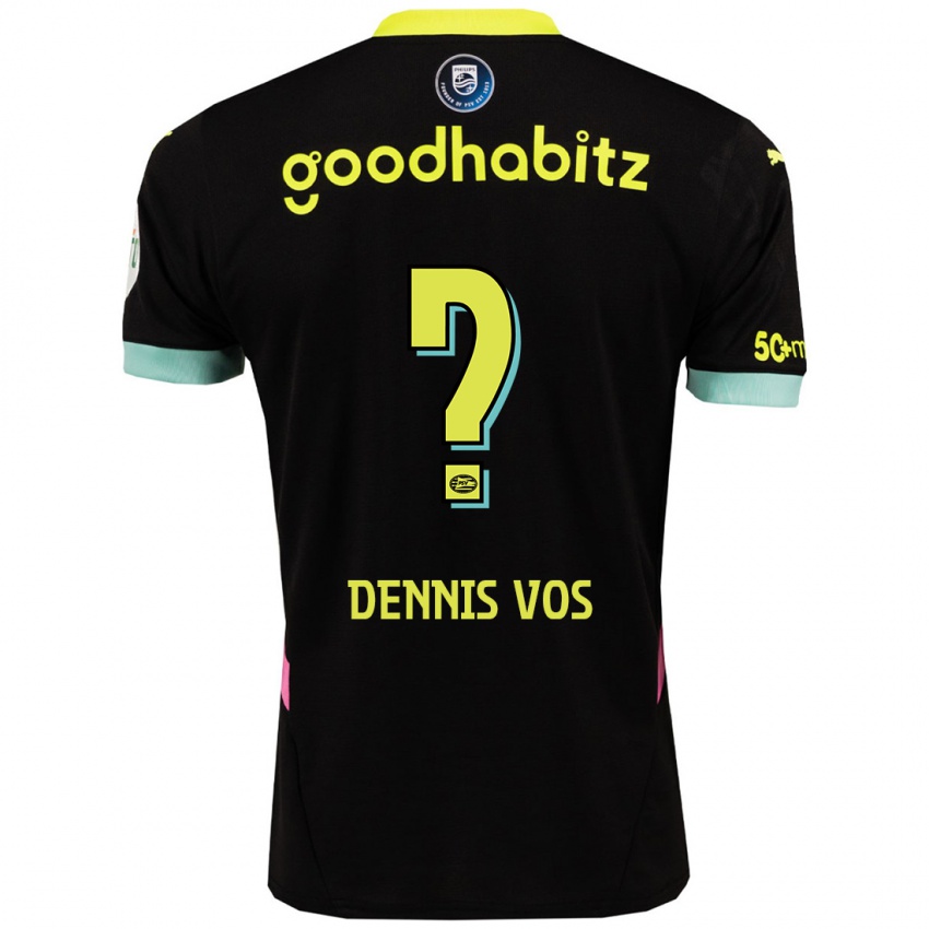 Herren Dennis Vos #0 Schwarz Gelb Auswärtstrikot Trikot 2024/25 T-Shirt Schweiz