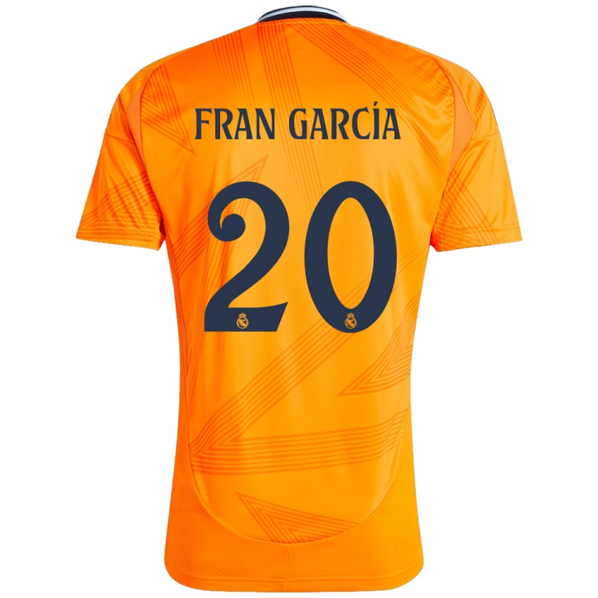 Herren Fran García #20 Orange Auswärtstrikot Trikot 2024/25 T-Shirt Schweiz