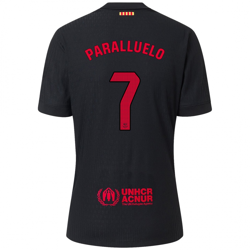 Herren Salma Paralluelo #7 Schwarz Rot Auswärtstrikot Trikot 2024/25 T-Shirt Schweiz