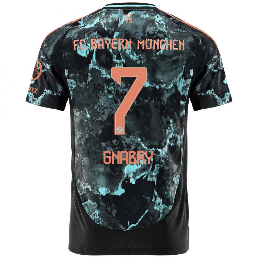 Homme Maillot Serge Gnabry #7 Noir Tenues Extérieur 2024/25 T-Shirt Suisse