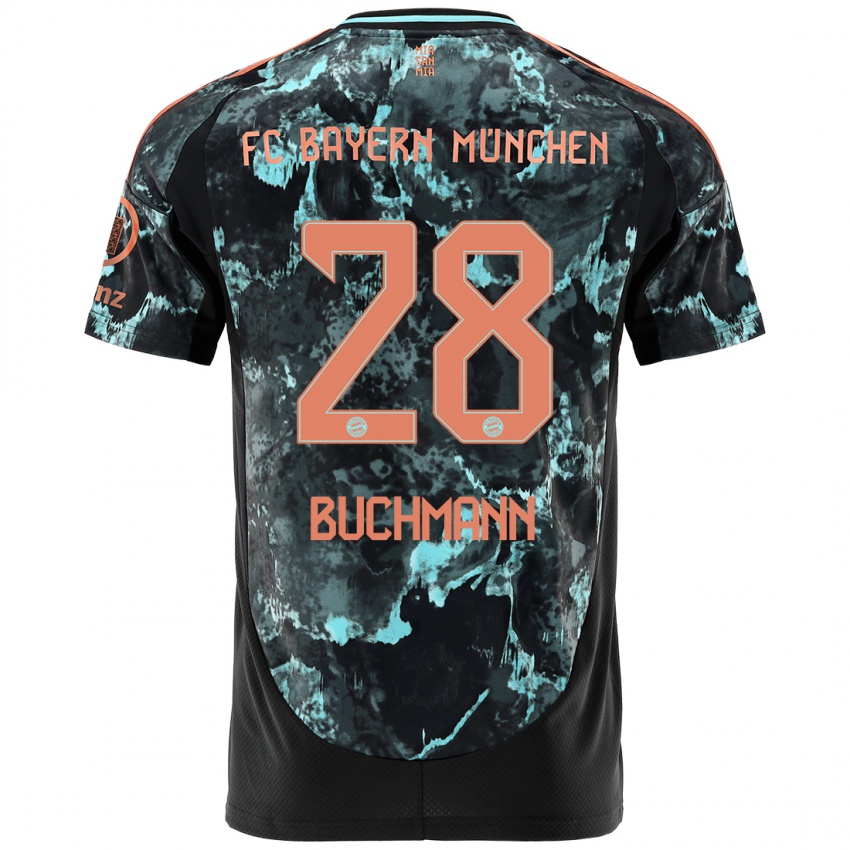 Homme Maillot Tarek Buchmann #28 Noir Tenues Extérieur 2024/25 T-Shirt Suisse