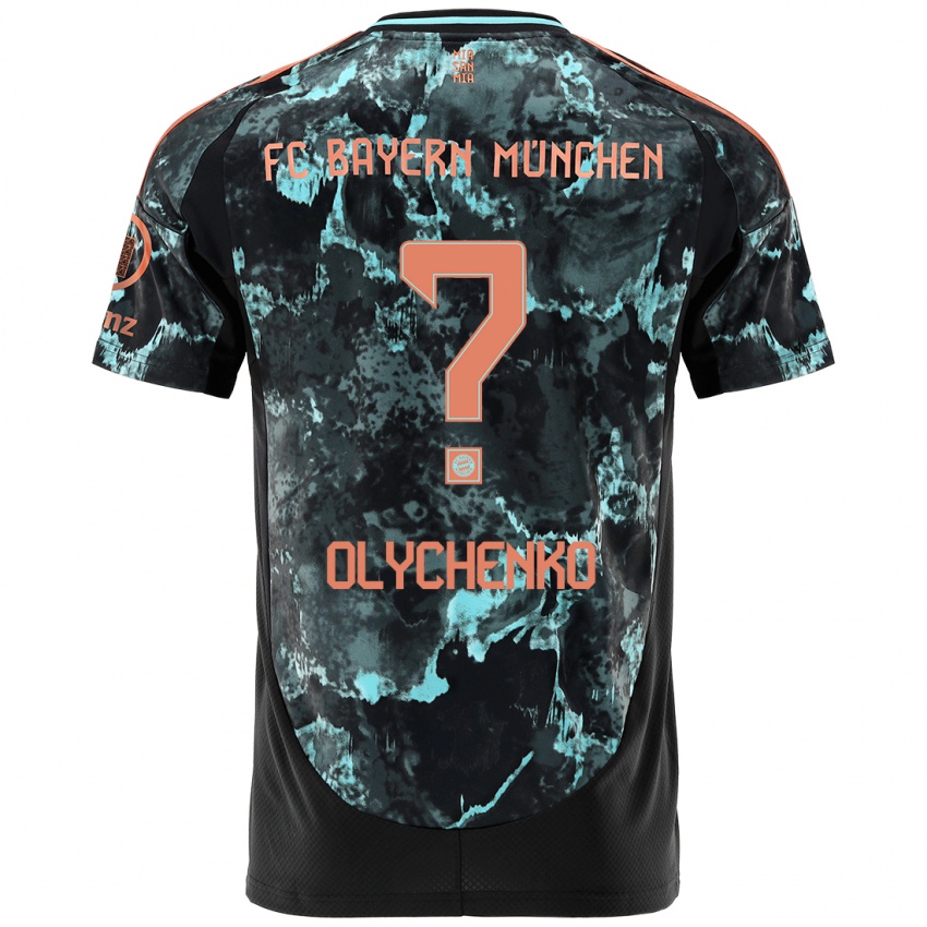 Homme Maillot Bogdan Olychenko #0 Noir Tenues Extérieur 2024/25 T-Shirt Suisse