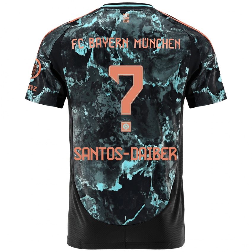 Homme Maillot David Santos-Daiber #0 Noir Tenues Extérieur 2024/25 T-Shirt Suisse