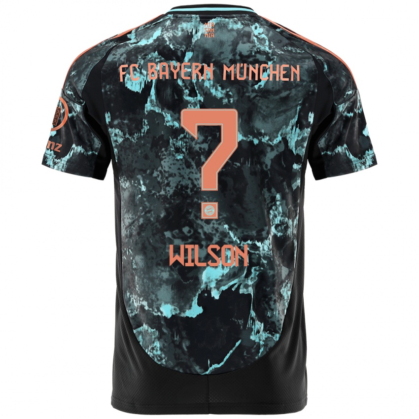 Homme Maillot Oluwaseyi Wilson #0 Noir Tenues Extérieur 2024/25 T-Shirt Suisse