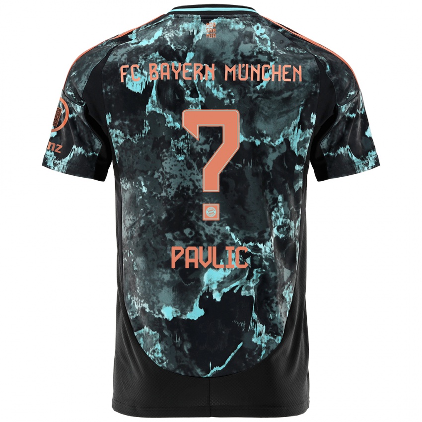 Homme Maillot Raphael Pavlic #0 Noir Tenues Extérieur 2024/25 T-Shirt Suisse