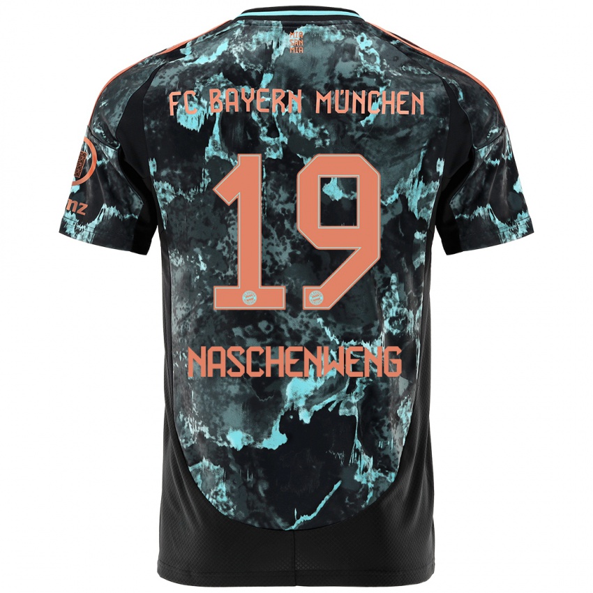 Homme Maillot Katharina Naschenweng #19 Noir Tenues Extérieur 2024/25 T-Shirt Suisse