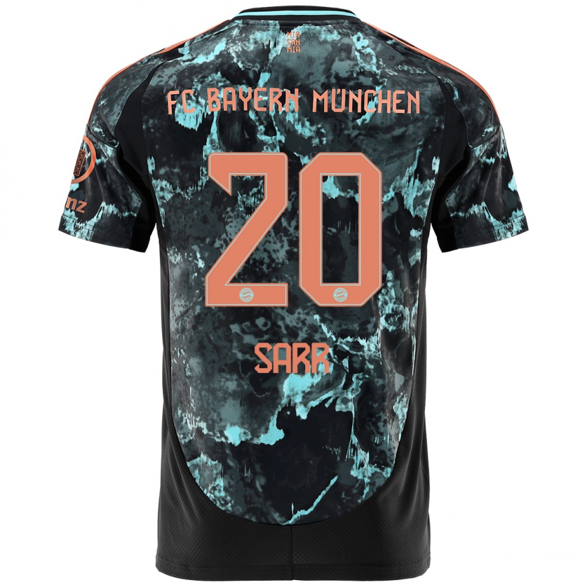 Homme Maillot Bouna Sarr #20 Noir Tenues Extérieur 2024/25 T-Shirt Suisse