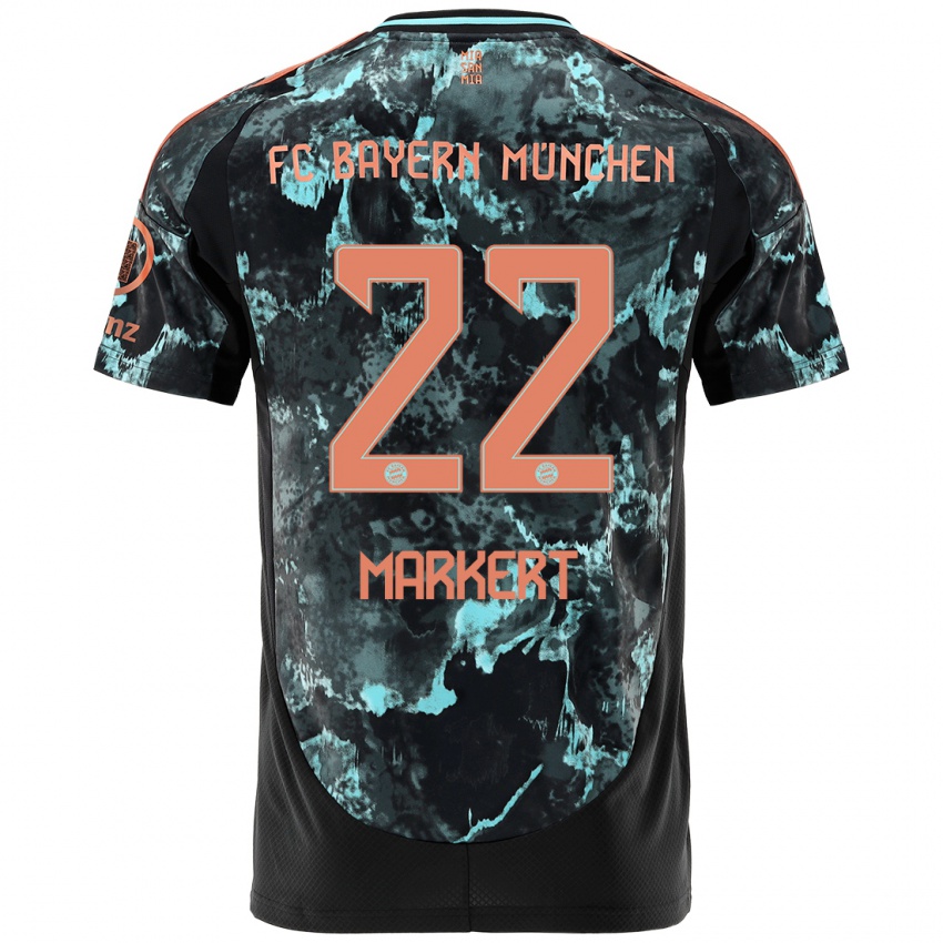 Homme Maillot Leon Markert #22 Noir Tenues Extérieur 2024/25 T-Shirt Suisse