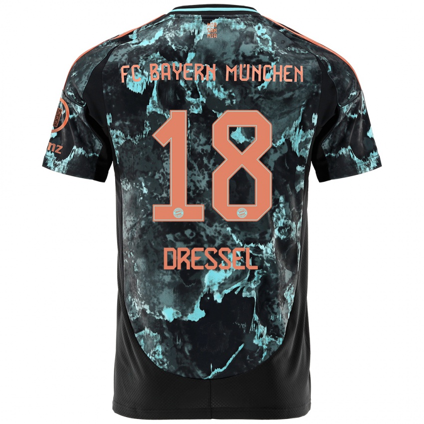 Homme Maillot Timon Dressel #18 Noir Tenues Extérieur 2024/25 T-Shirt Suisse