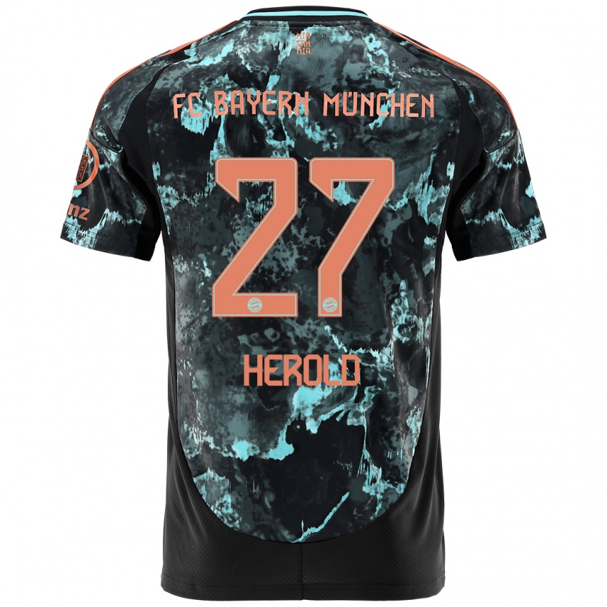 Homme Maillot David Herold #27 Noir Tenues Extérieur 2024/25 T-Shirt Suisse