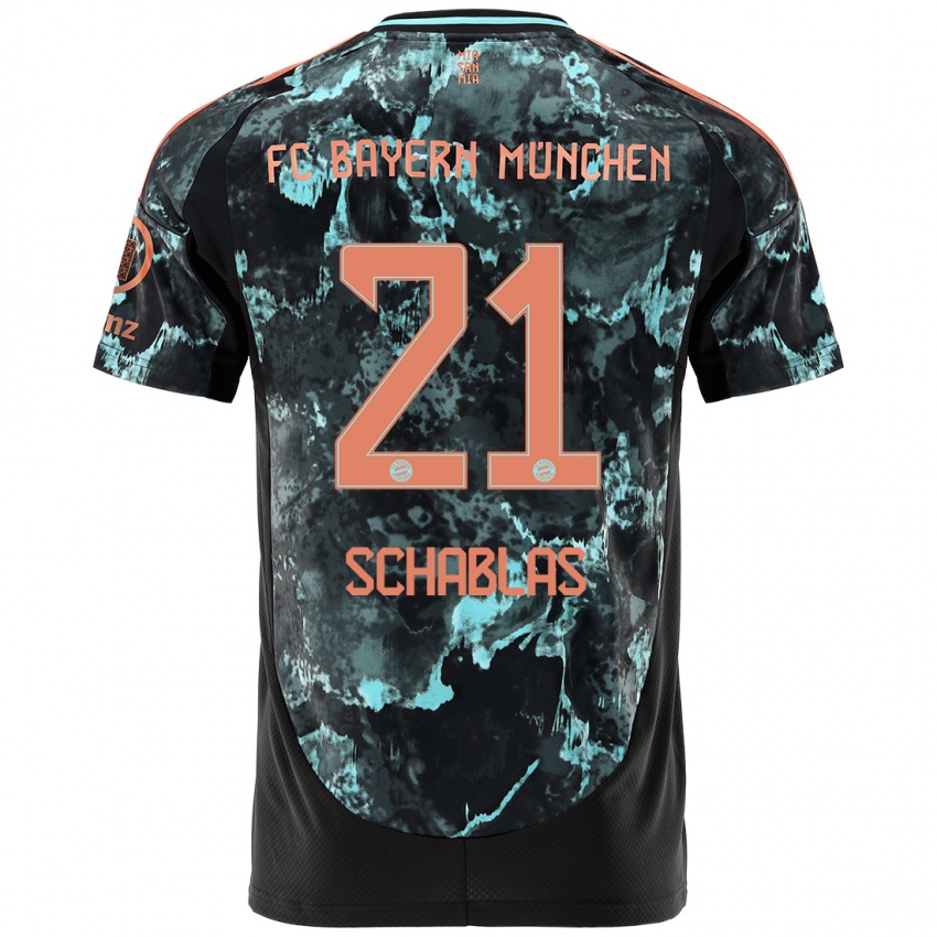 Homme Maillot Matteo Schablas #21 Noir Tenues Extérieur 2024/25 T-Shirt Suisse